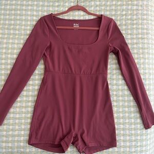 PacSun Mauve Long Sleeve Romper